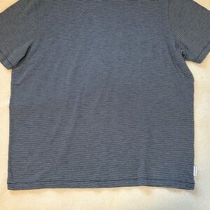 American Eagle Outfitters Navy and White Striped Tee